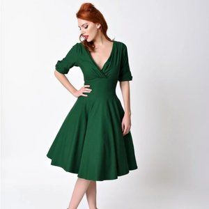NWT Unique Vintage 1950s Delores Swing Dress sz xs